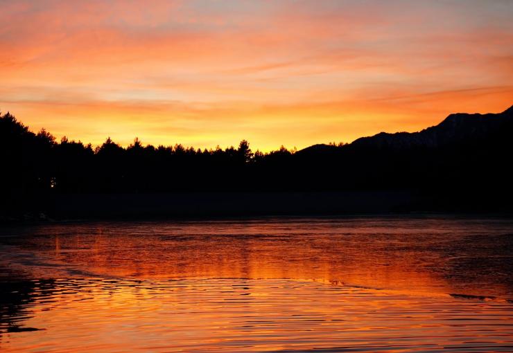 view of a lake in ariège