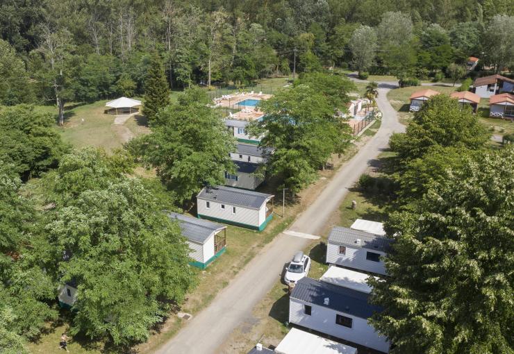 vue aérienne du camping