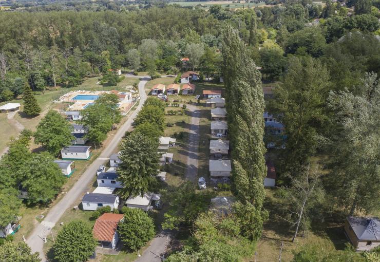 vue aérienne du camping