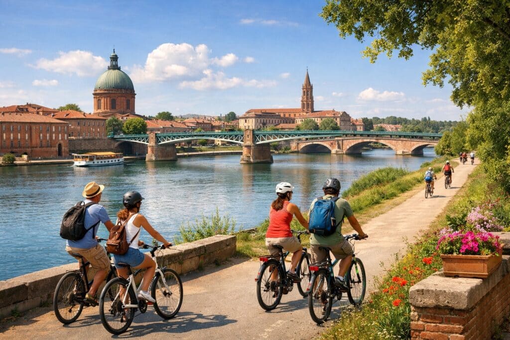 Toulouse by bike from the Rupé